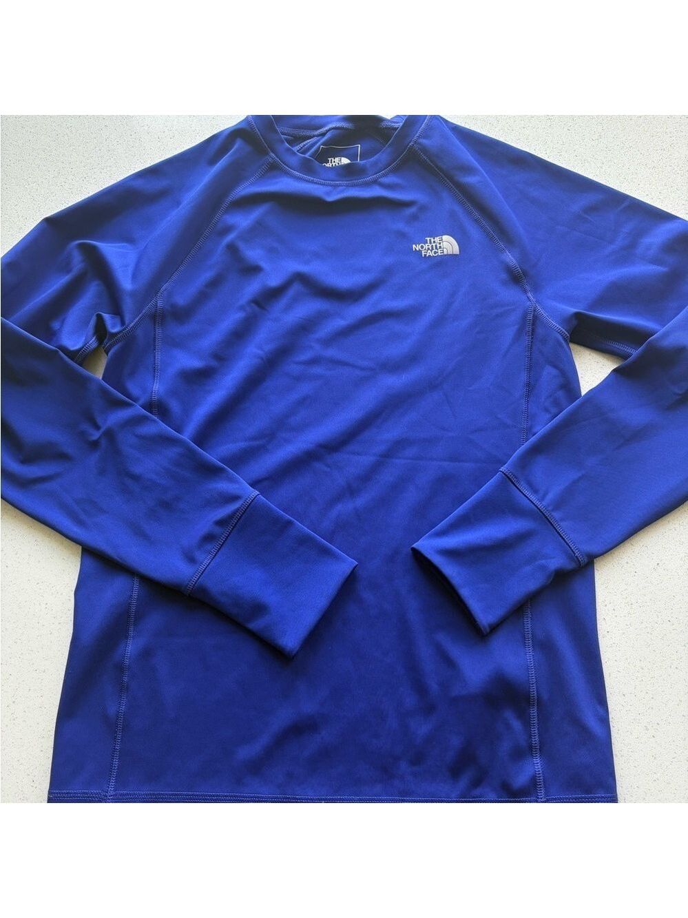 The North Face Men's Royal Blue long sleeve shirt - size small